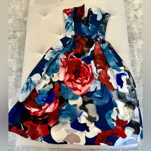 NICHOLAS STRAPLESS SILK DRESS, SIZE 0